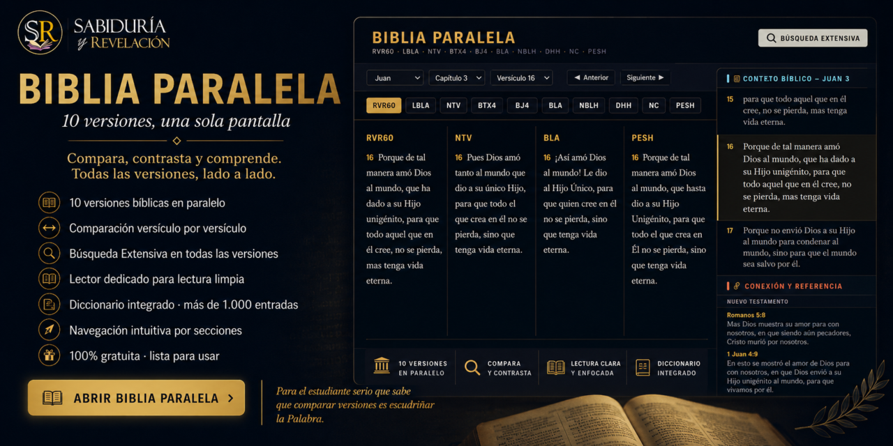 BIBLIA PARALELA – 10 Versiones, una sola pantalla